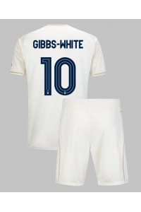 Nottingham Forest Morgan Gibbs-White #10 Jalkapallovaatteet Lasten Vieraspeliasu 2025-26 Lyhythihainen (+ Lyhyet housut)